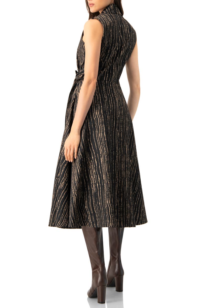 Sleeveless Long Wrap Dress, Alternate, color, Black