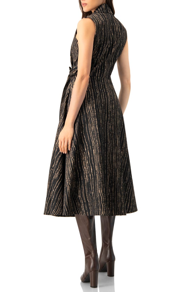 IVONNE Sleeveless Long Wrap Dress, Alternate, color, Black