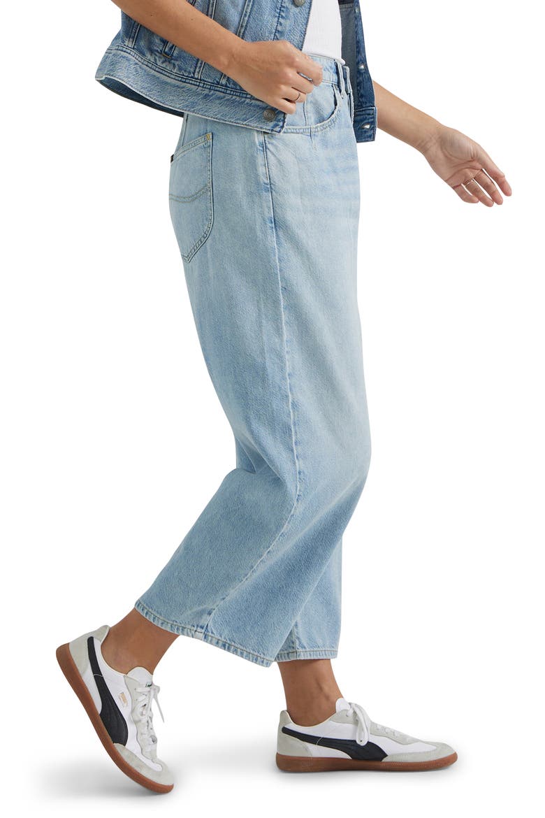 Button Fly High Waist Loose Fit Ankle Jeans, Alternate, color, BRIGHTEST DAY