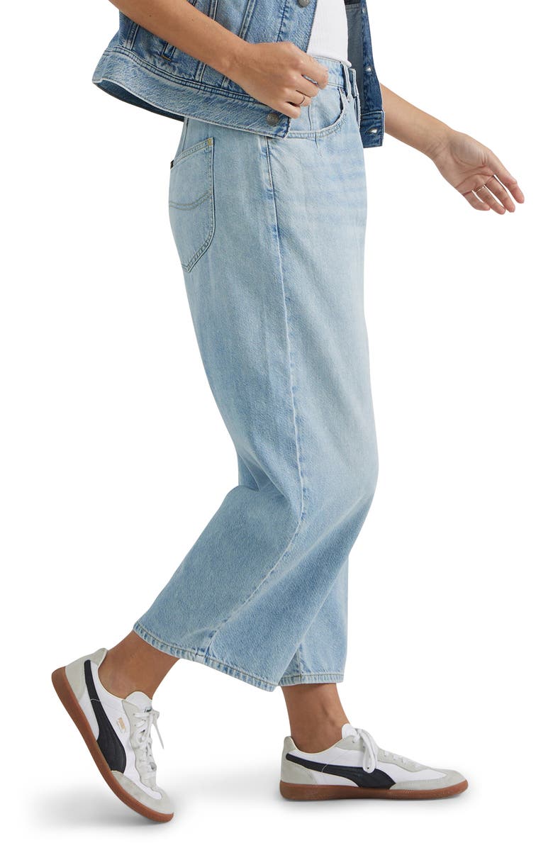 Lee Button Fly High Waist Loose Fit Ankle Jeans, Alternate, color, Brightest Day