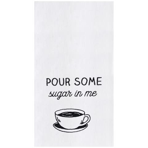 Pour Sugar Kitchen and Bathroom Embroidered Hand Towel