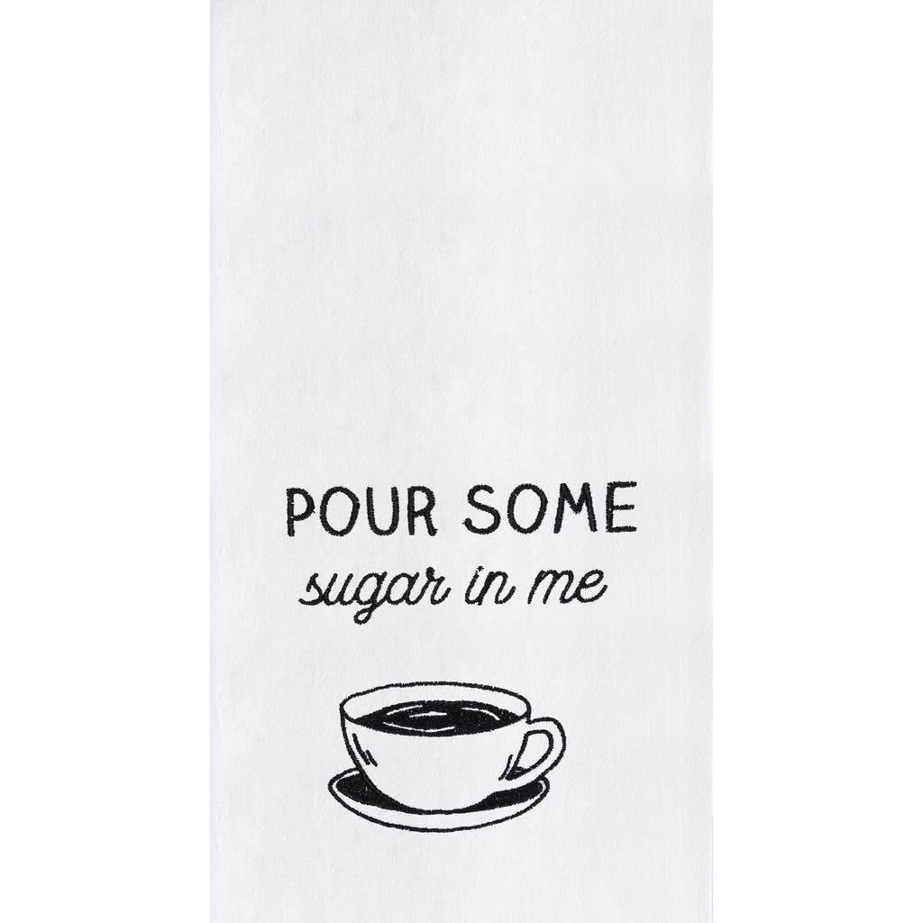 C & F Home C&f Home Pour Sugar Kitchen And Bathroom Embroidered Hand Towel In White