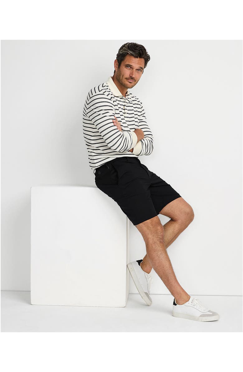 Lands' End Traditional Fit 9" Flex Performance Golf Shorts, Alternate, color, Black