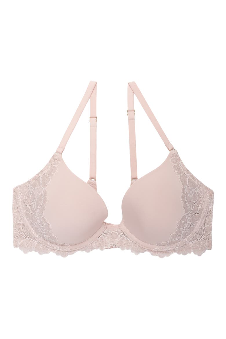 Peony Demi Underwire T-Shirt Bra, Alternate, color, ROSE BEIGE/ PINK PEARL