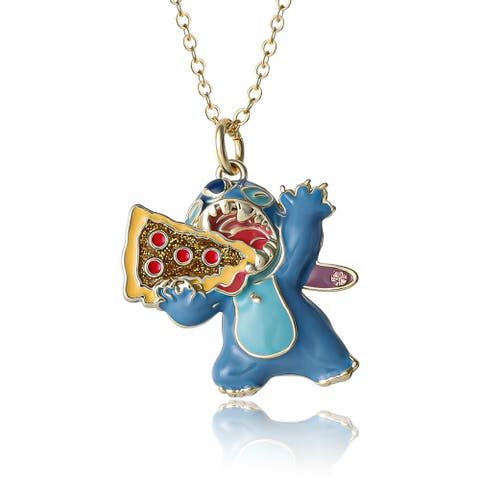 Pizza Blue Enamel Character Pendant