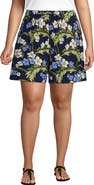 Lands' End Linen High Rise Pull On 7" Shorts
