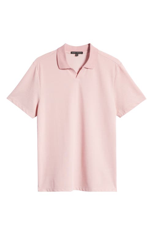 Robert Barakett Farnsworth Short Sleeve V-neck Piqué Polo In Pink