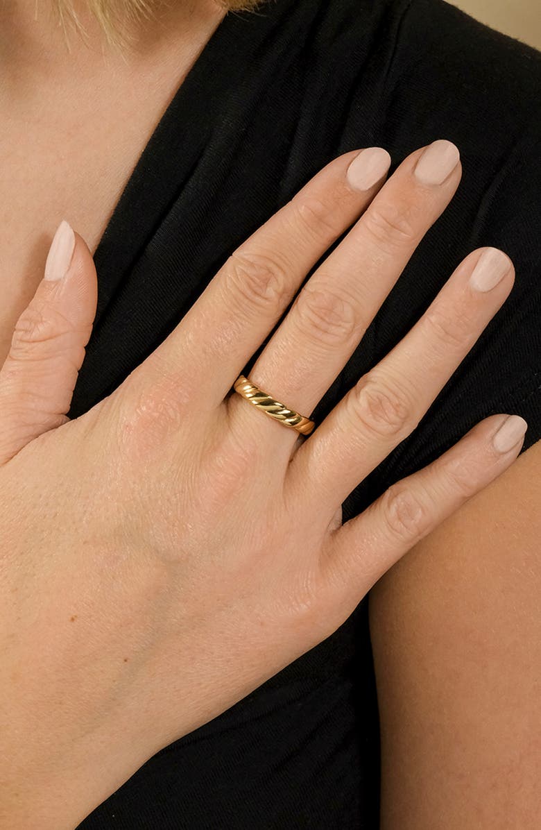 Sterling Forever Elowyn Twisted Rope Ring, Alternate, color, Gold