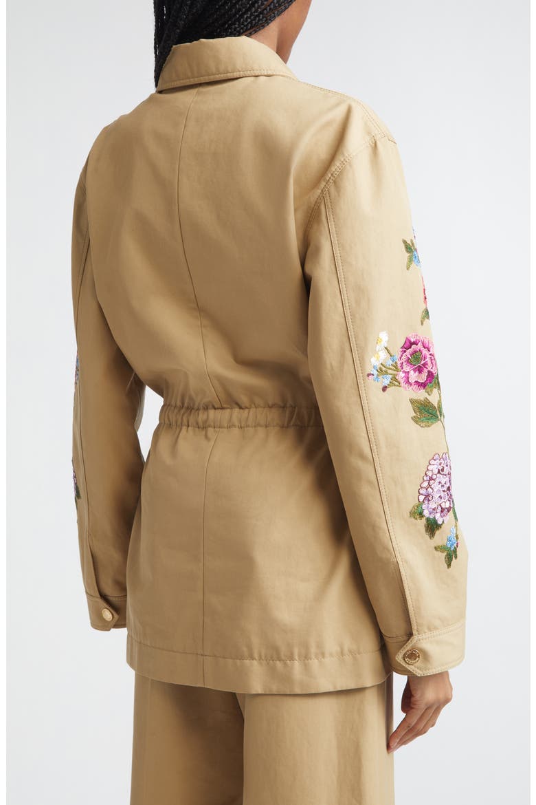 Embroidered Floral Jacket, Alternate, color, BIRCH