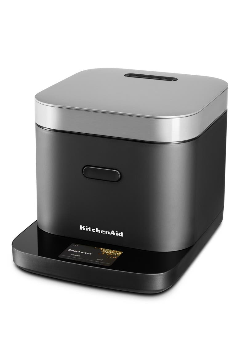 Compact Grain and Rice Cooker, Main, color, Black Matte