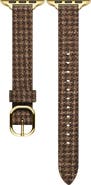 Posh Tech Carmen Tartan Fabric & Leather Apple Watch® Watchband
