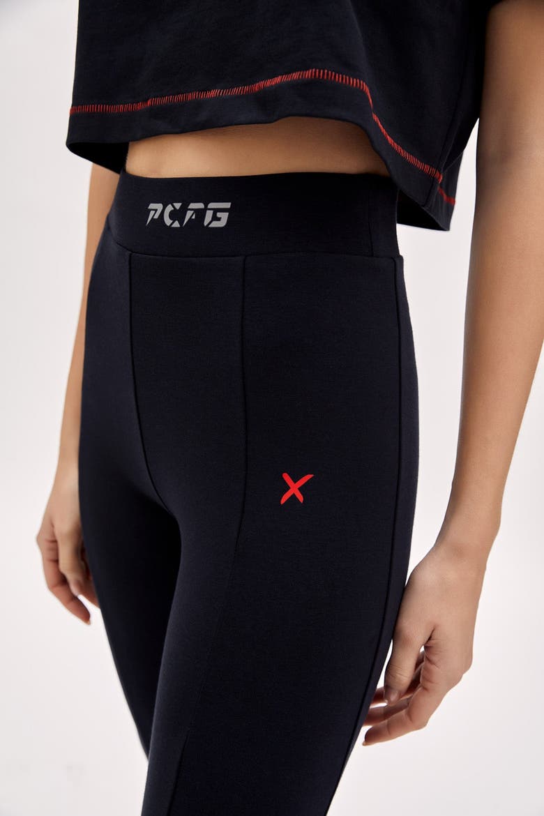 Cotton Flare Yoga Pant, Alternate, color, BLACK
