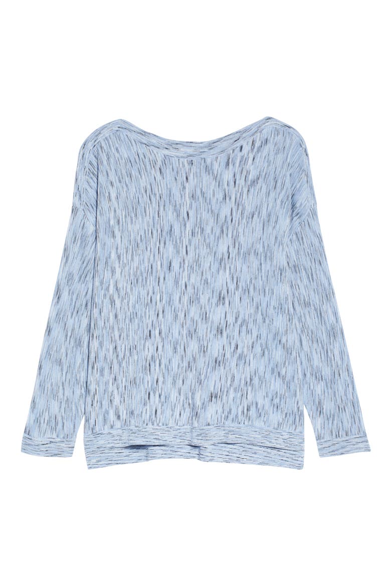 Mottled Stripe Pullover, Alternate, color, LIGHT SKY