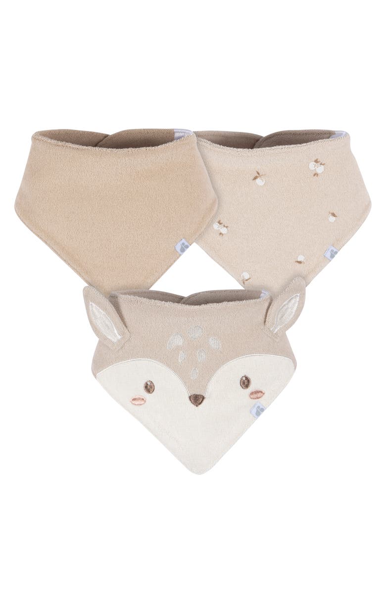 Just Born Bandana Bibs 3-Pack Multi Blue Patterns, Main, color, Deer