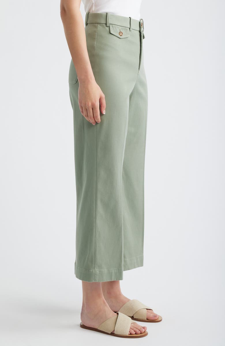 SPANX<sup>®</sup> Easy Flare Crop Cotton Blend Pants, Alternate, color, Sage Brush