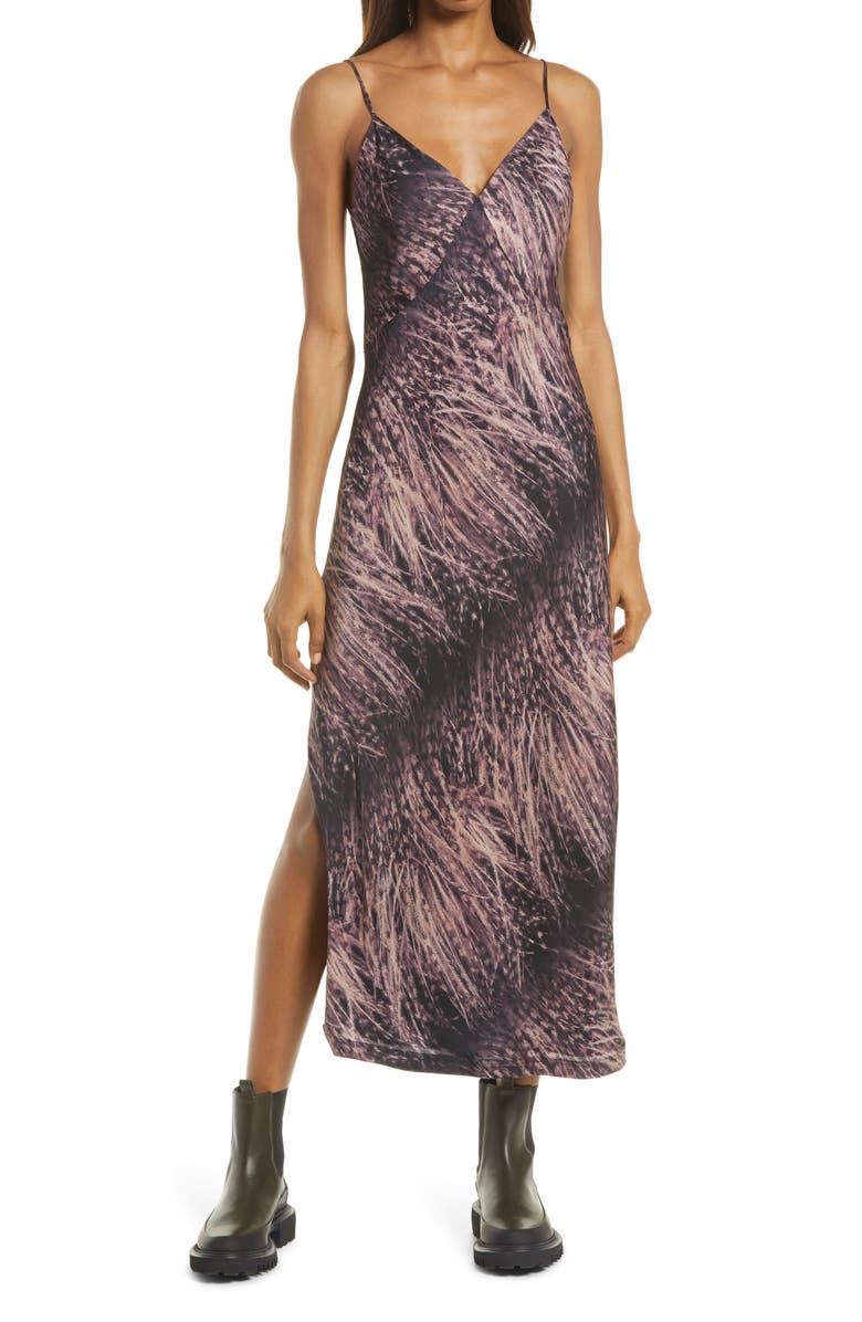 AllSaints Melody Pembury Midi Slipdress, Alternate, color,