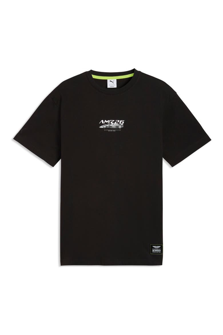 AMF1 Cotton Graphic T-Shirt, Main, color, PUMA BLACK