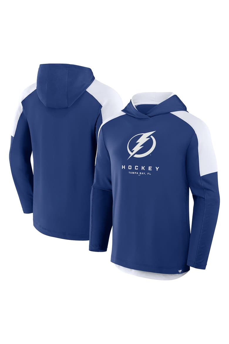 Men's Fanatics Blue Tampa Bay Lightning Meta Game Transitional Pullover Hoodie, Main, color, Blue