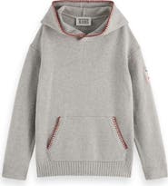 Scotch & Soda Kids' Blanket Stitch Accent Sweater Hoodie