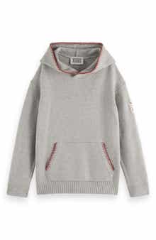 Kids' Blanket Stitch Accent Sweater Hoodie