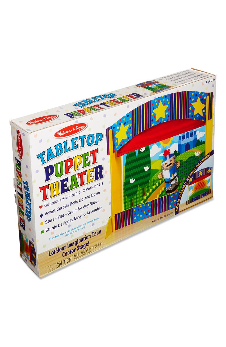 Melissa & Doug Tabletop Puppet Theatre & Puppets Toy Set, Alternate, color, 