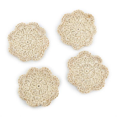 Hand Crocheted Coasters - Verbena  - Set of 4