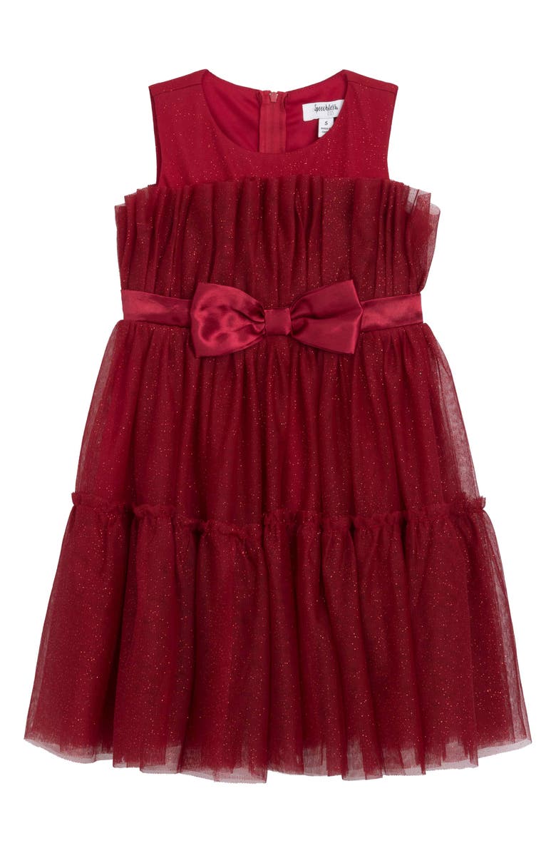 Speechless Kids' Red Glitter Cupcake Tulle Party Dress, Main, color, Red