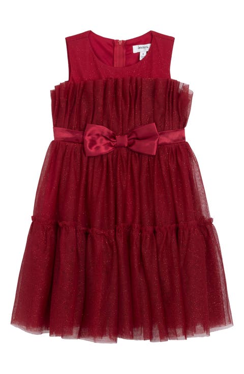 Kids' Red Glitter Cupcake Tulle Party Dress (Little Kid)