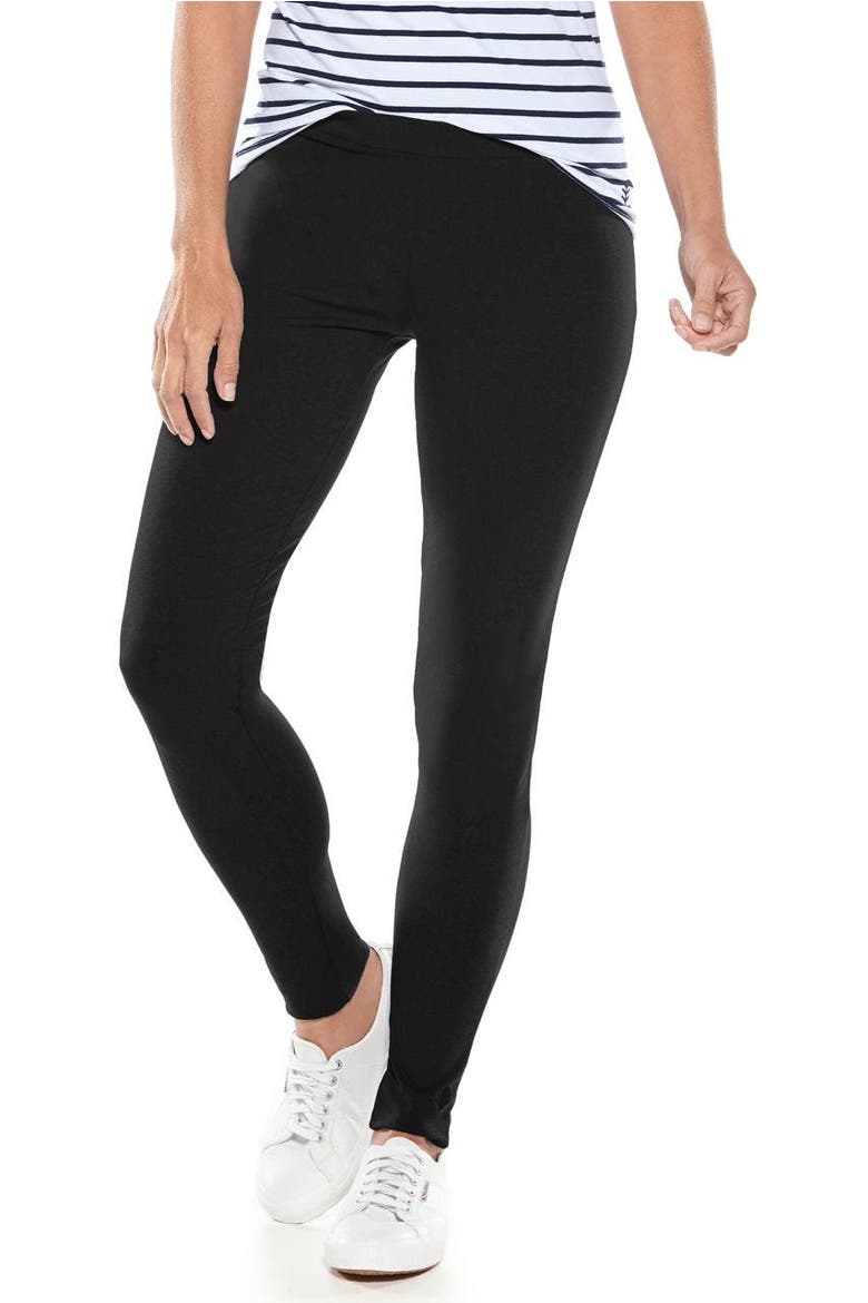 Women's Monterey Summer Leggings, UPF 50+ Sun Protection, Alternate, color, Black