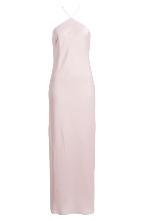 Wayf Araceli Halter Strap Satin Slipdress