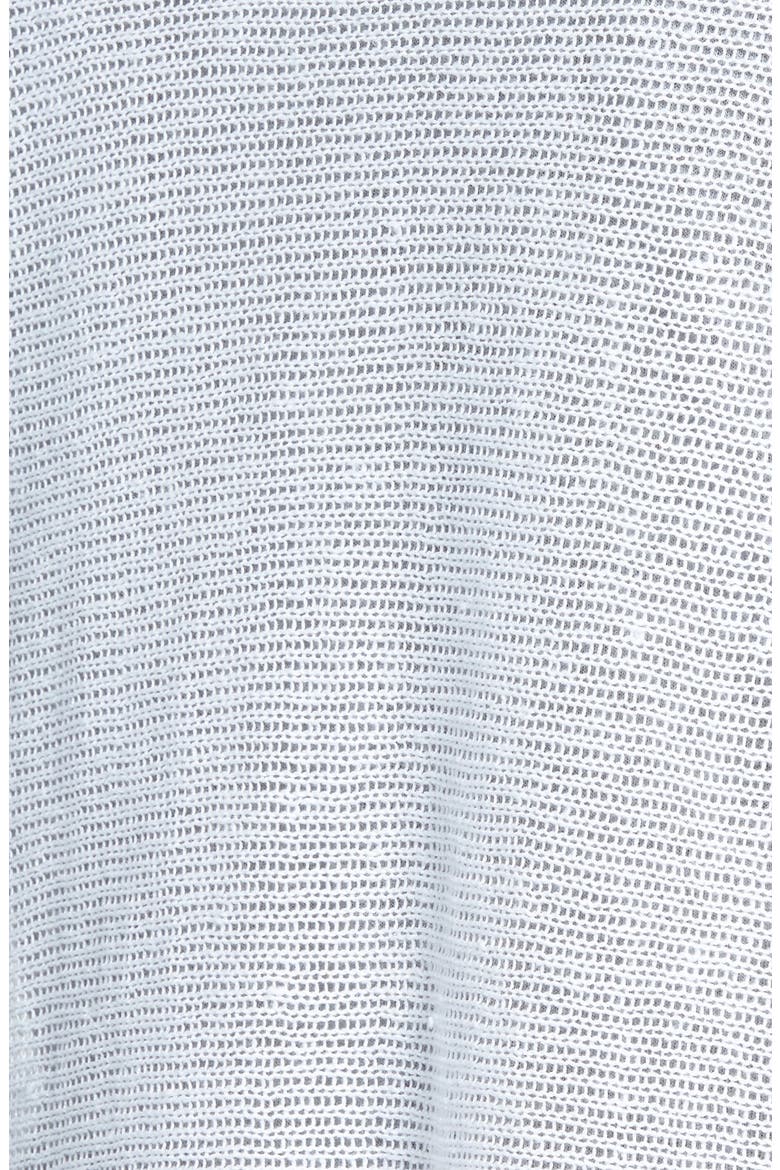 Organic Linen Mesh Bateau Neck Top, Alternate, color, WHITE
