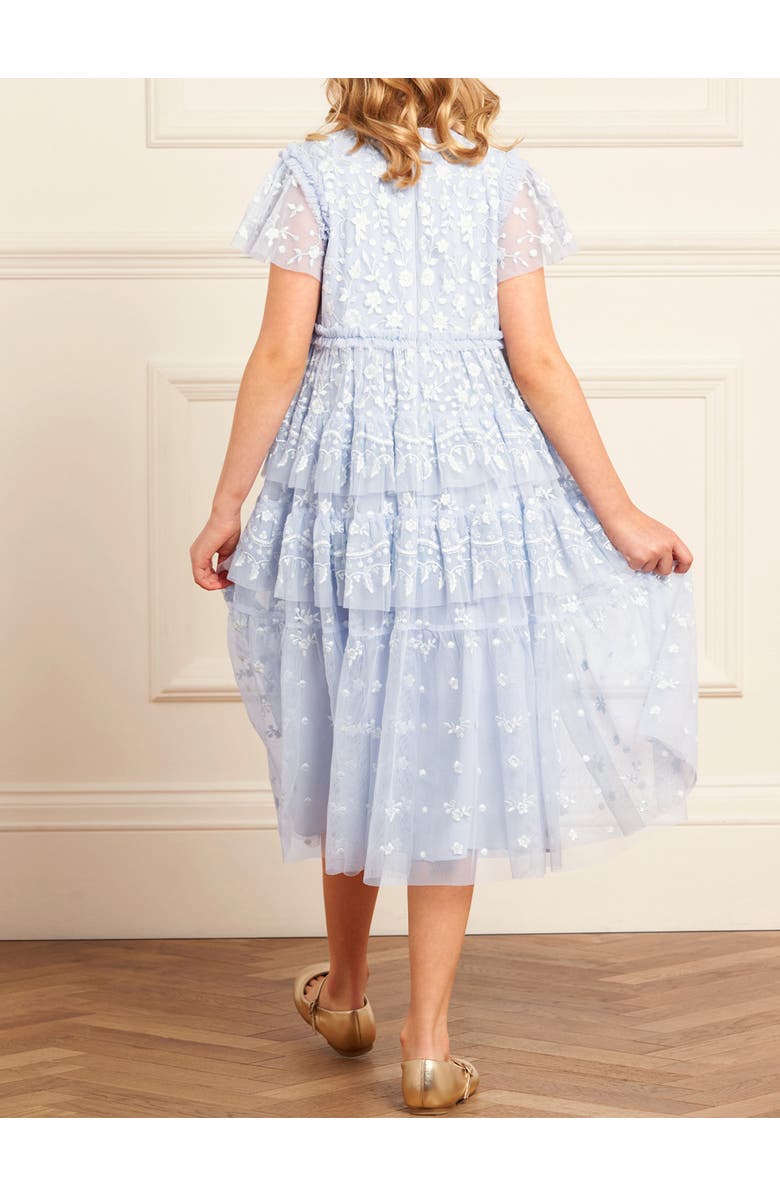 Needle & Thread Angelica Lace Kids Dress, Alternate, color, Dusk Blue