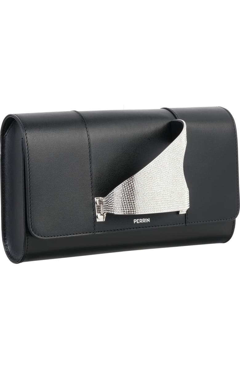PERRIN PARIS L'Eiffel Strass Clutch, Alternate, color, Black W/ Clear Strass