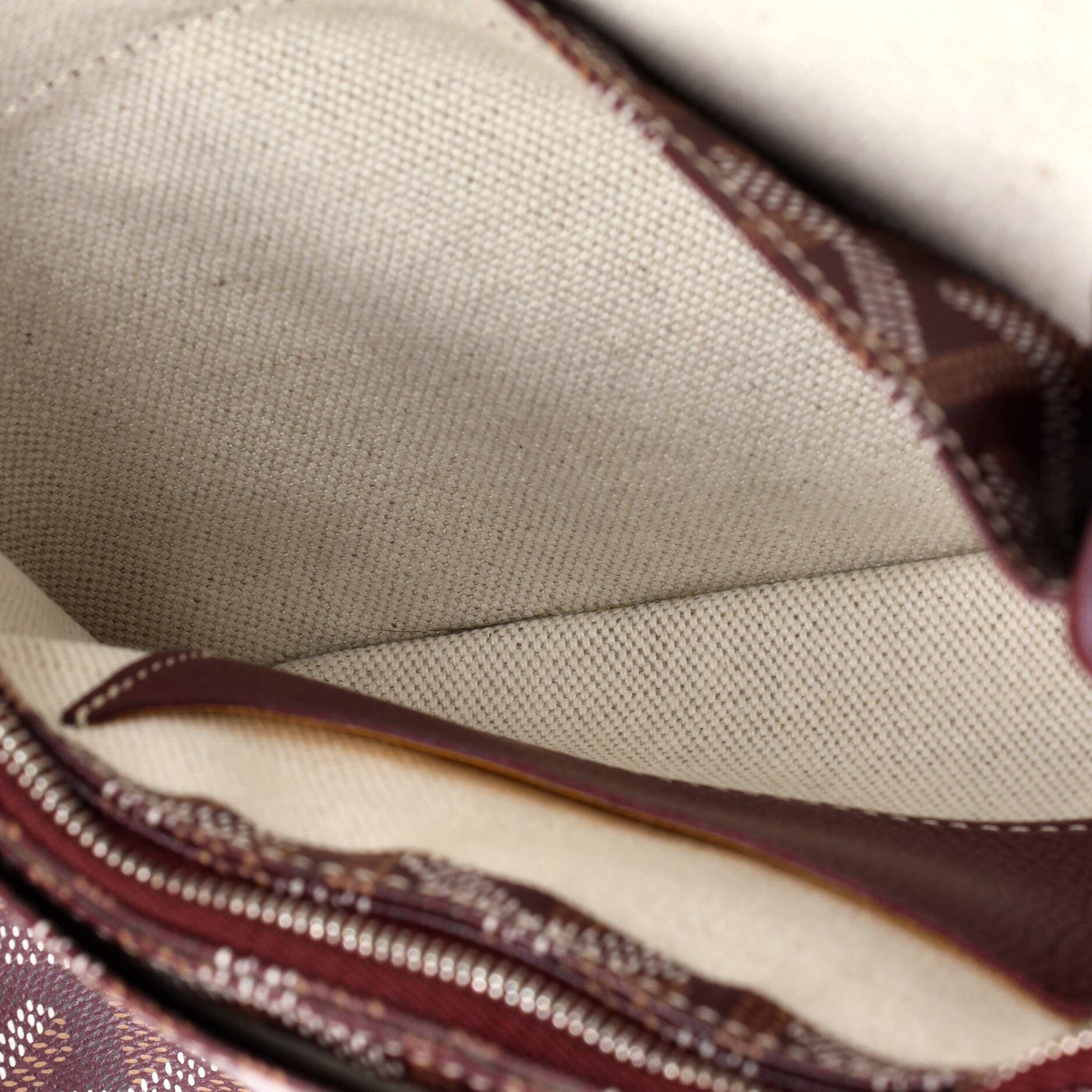 Pre-Owned Goyard Plumet Clutch Wallet Coated Canvas, Alternate, color, Red