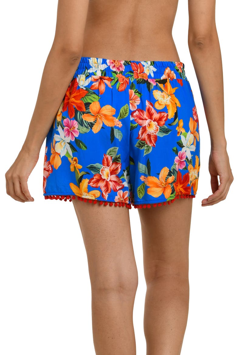 Modern Cover-Up Beach Shorts, Alternate, color, BLUE MULTI