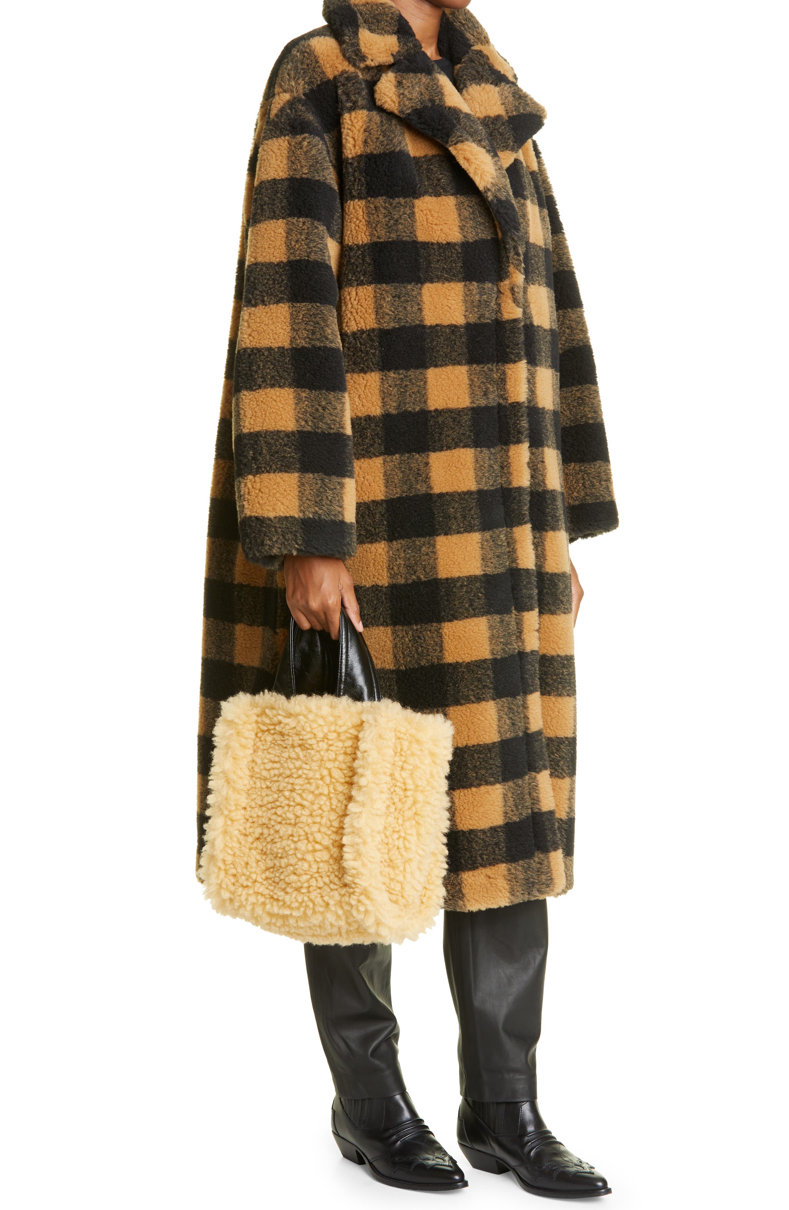 Stand Studio Lucille Faux Fur Tote Bag, Alternate, color, 