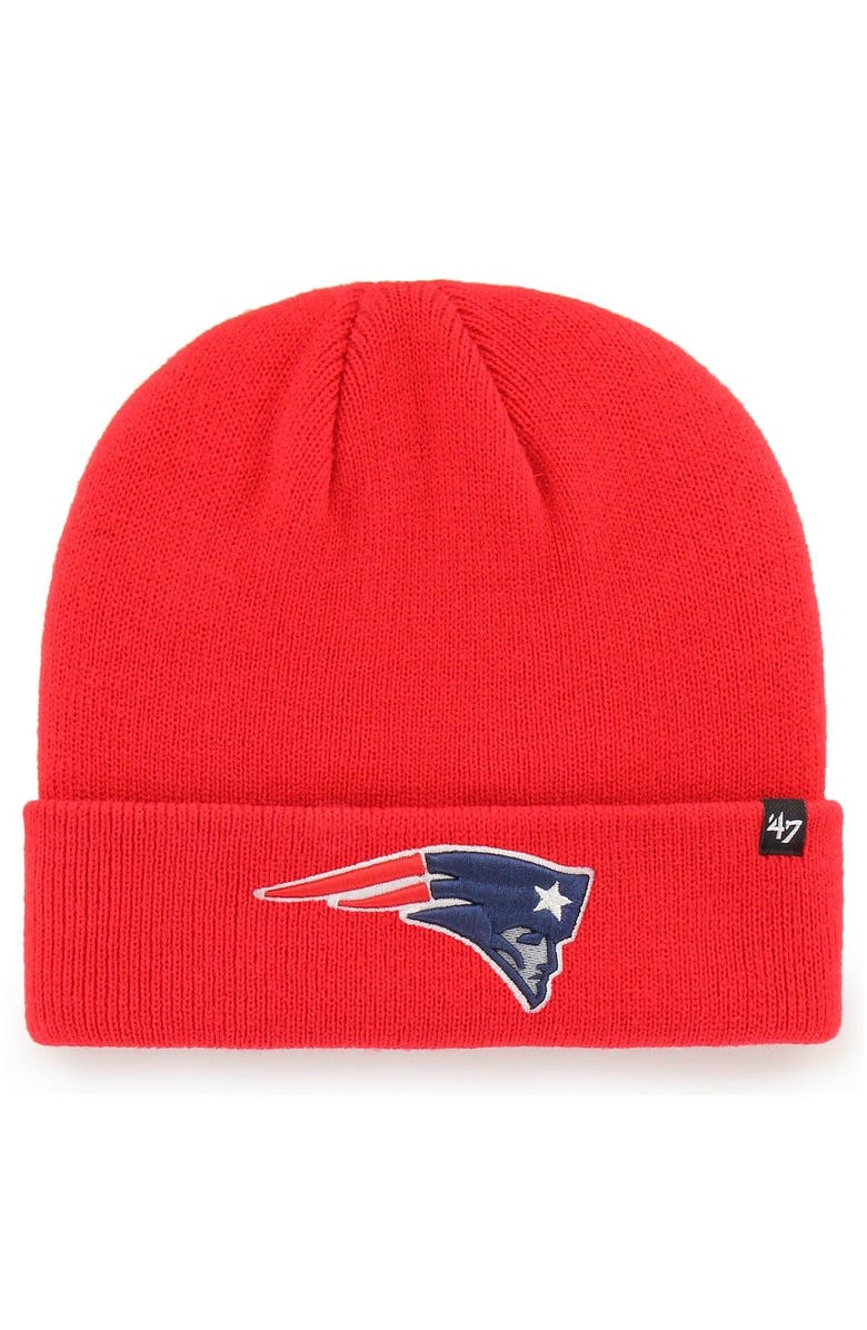'47 Men's '47 Red New England Patriots Secondary Basic Cuffed Knit Hat, Main, color,