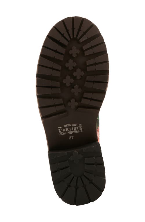 L'artiste By Spring Step Cordea Floral Lace-up Boot In Multi