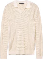 John Varvatos Haynes Organic Cotton Johnny Collar Sweater