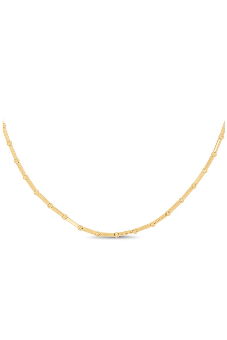 14K Gold Beaded Chain Necklace, Alternate, color, 14K YELLOW GOLD