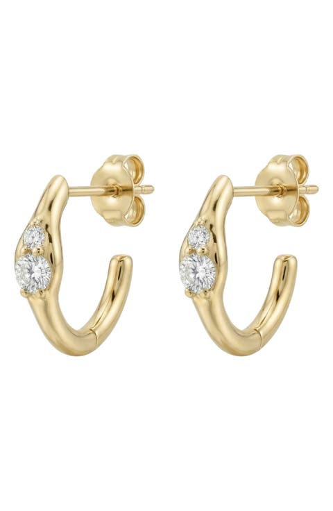 Cubic Zirconia Hoop Earrings