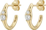 Argento Vivo Sterling Silver Cubic Zirconia Hoop Earrings