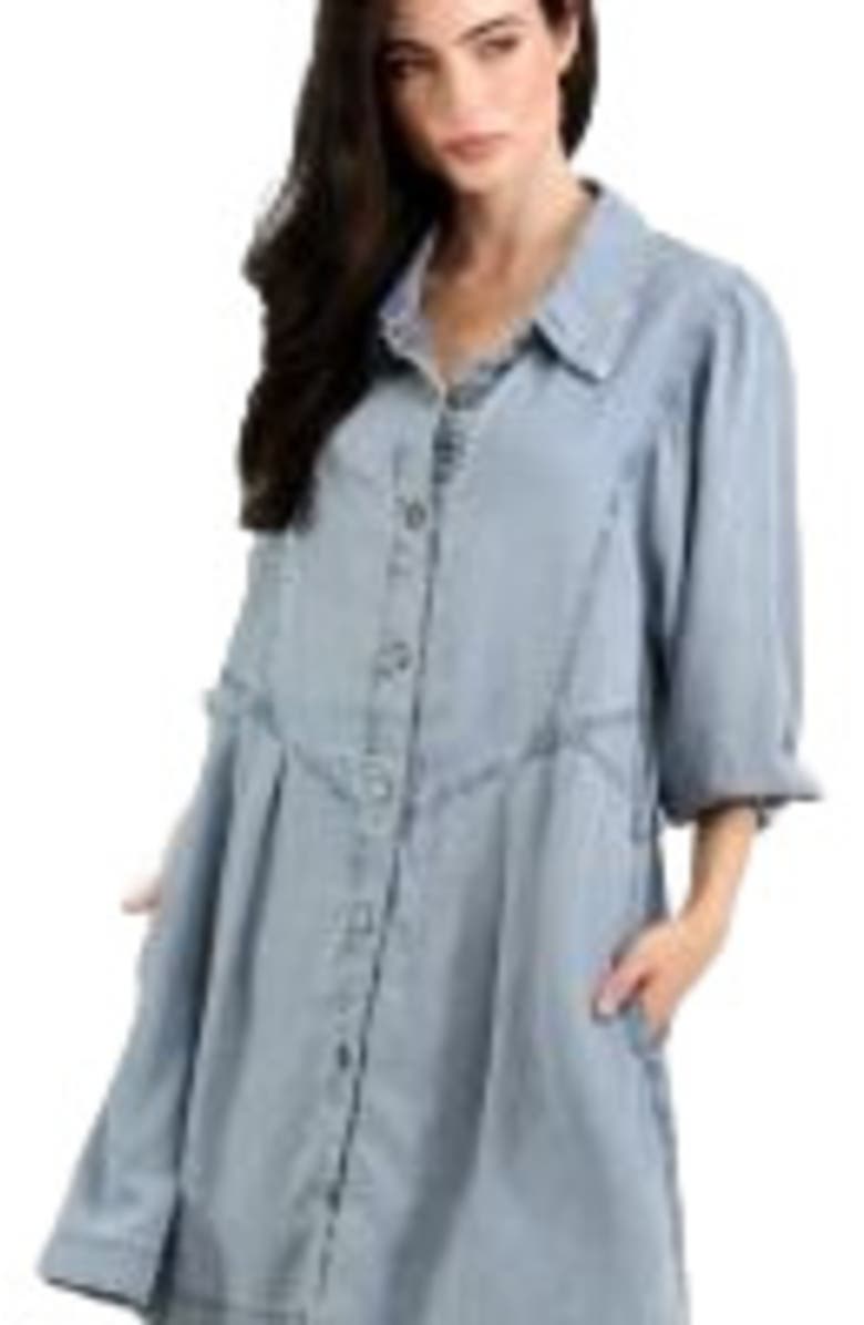 Belle & Bloom Supercut Denim Dress, Alternate, color, Mid Denim