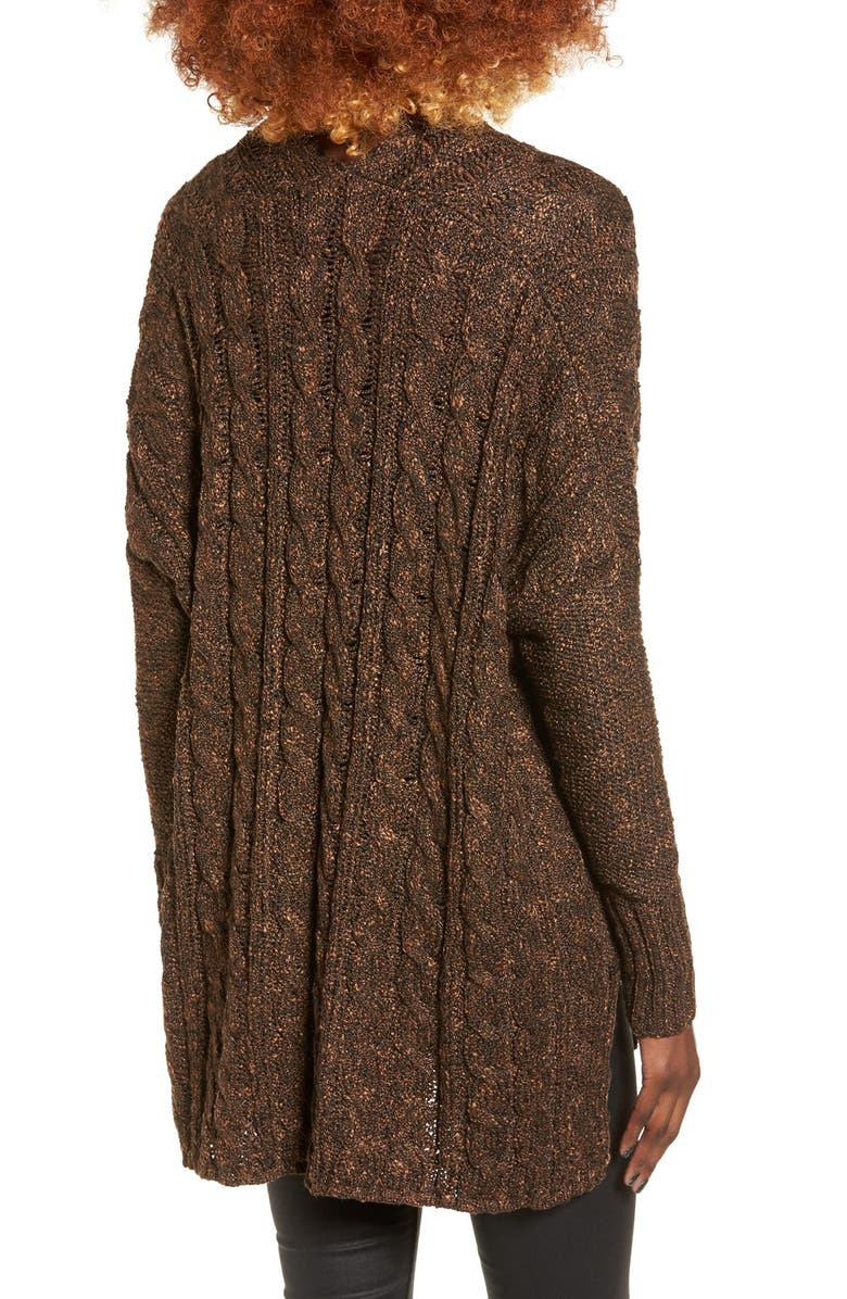 Love By Design Marled Cable Knit Pullover, Alternate, color,