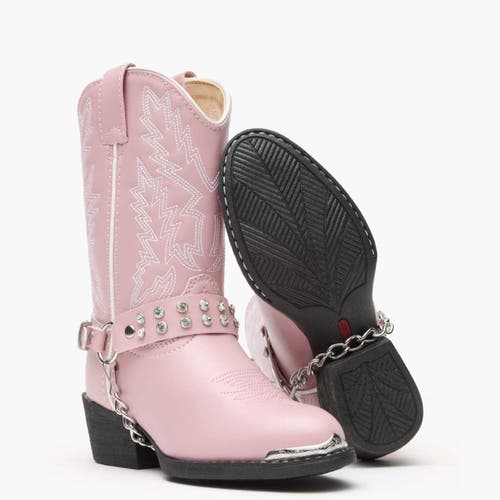 Durango Lil' Little Kid Pink Rhinestone Western Boot In Pink