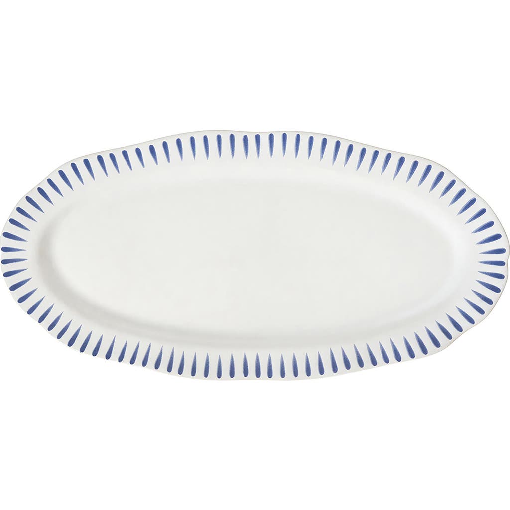 Juliska Sitio Stripe Hostess Tray In Delft Blue