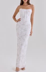 HOUSE OF CB Anisa Beaded Sleeveless Gown