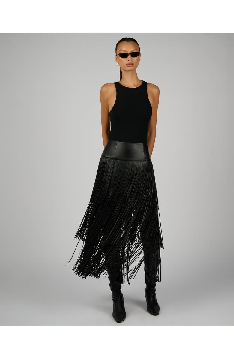 WeWoreWhat Fringe Midi Skirt, Alternate, color, 