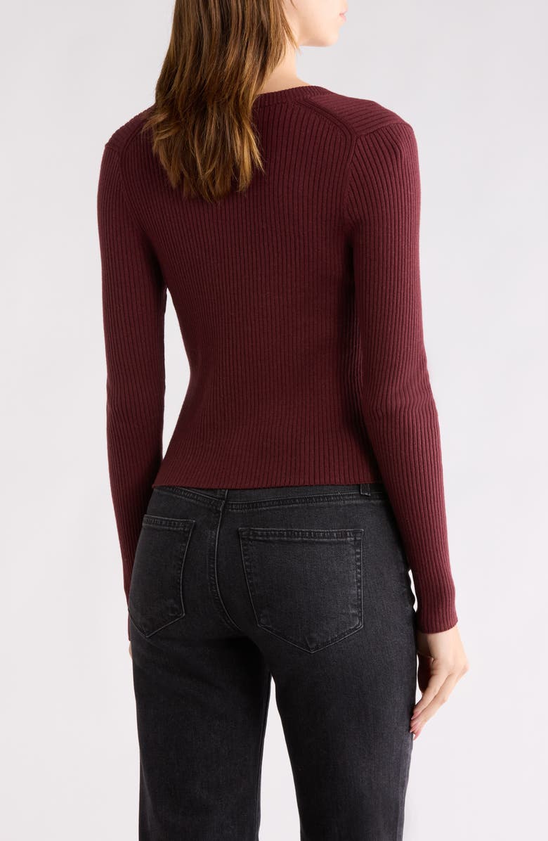 PAIGE Lima Organic Cotton Blend Cardigan, Alternate, color, Oxblood