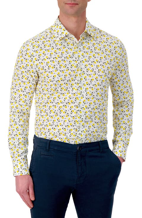 Slim Fit Floral Performance Dress Shirt